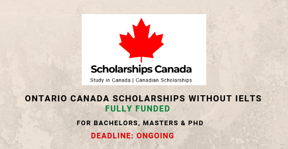 ontario scholarships without ielts