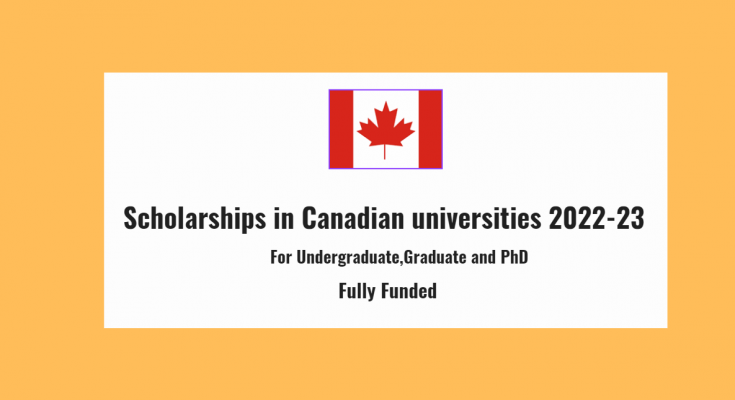 Scholarships in Canadian universities
