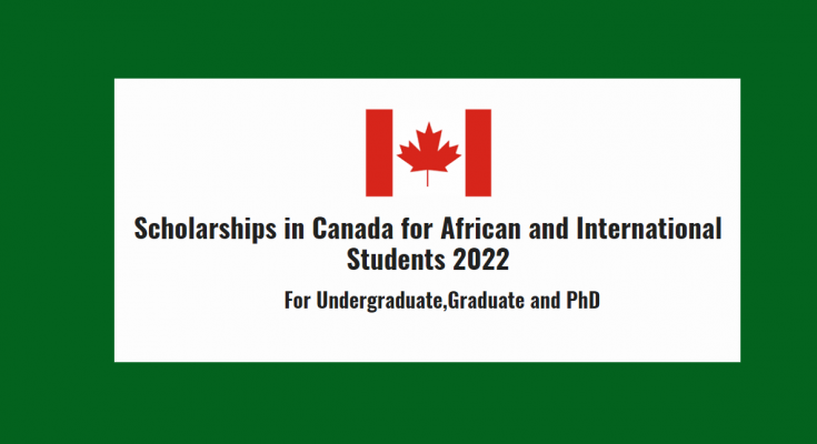 Scholarships in Canada for African and International Students 2022