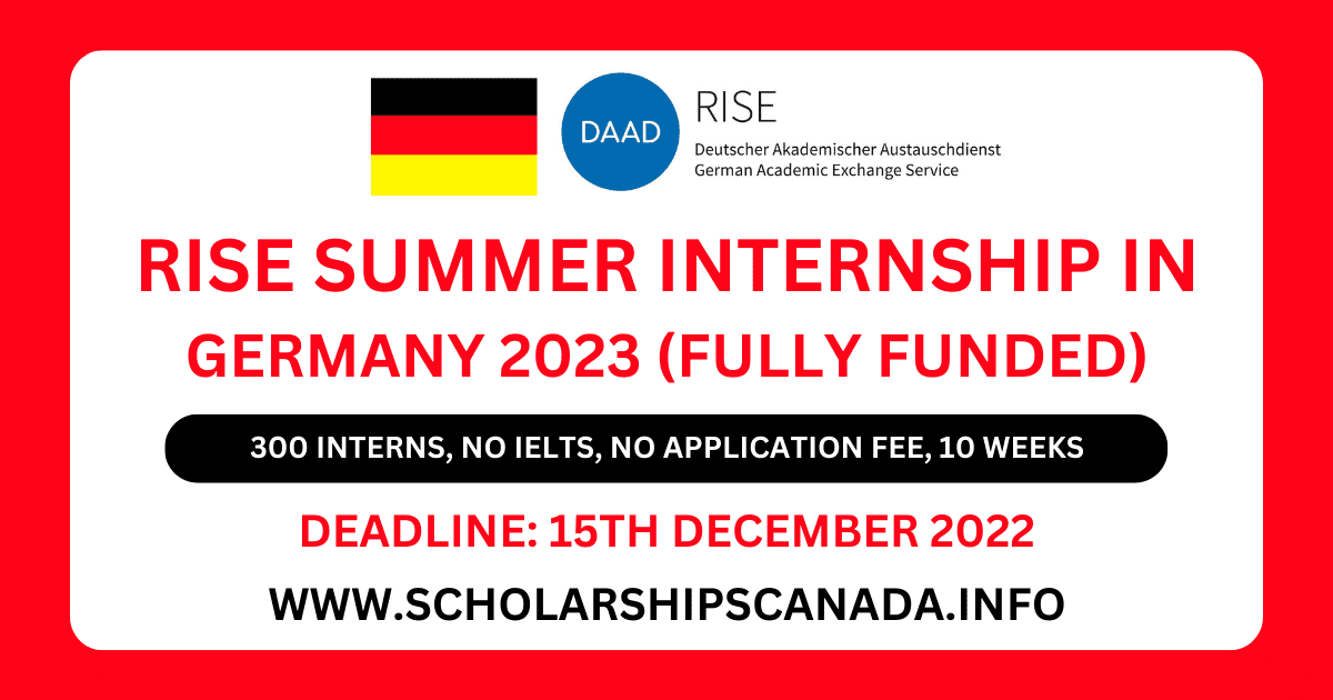 RISE Summer Internship in Germany 2023 Fully Funded