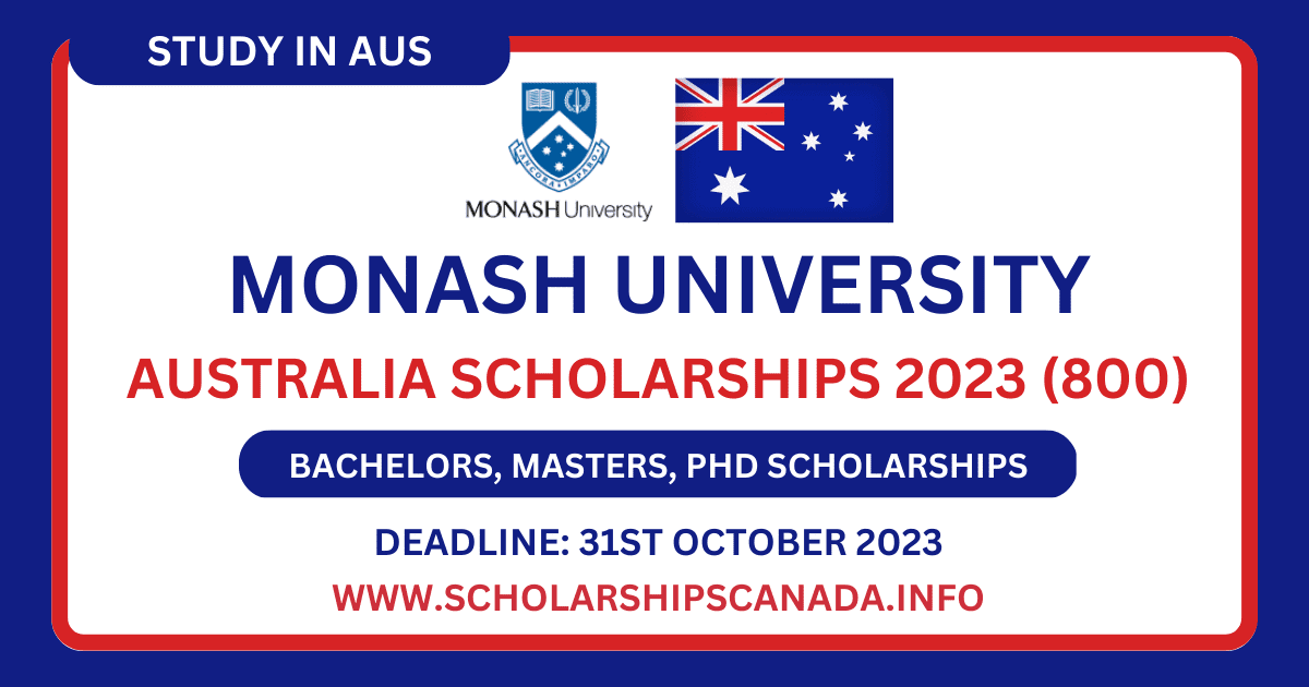 800 Monash University Scholarships 2023 to Australia