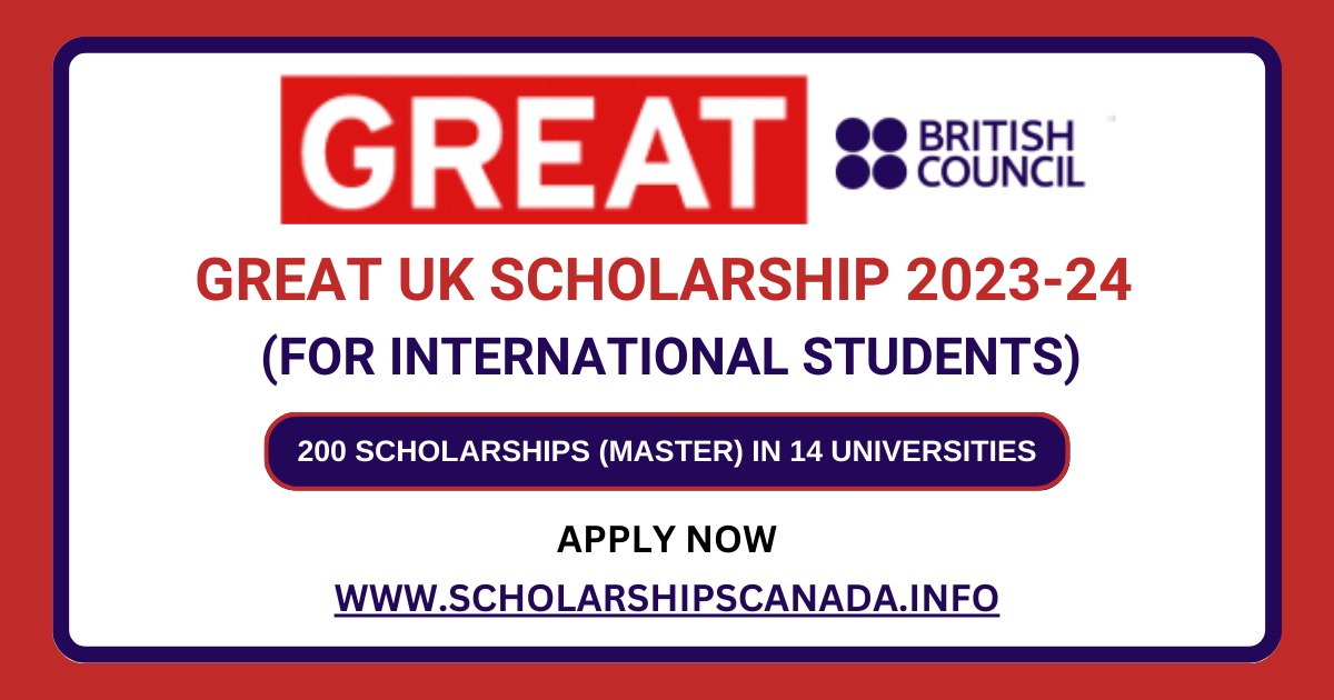 GREAT UK Scholarship 2023 For International Students (Funded)