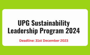 UPG Sustainability Leadership Program 2024